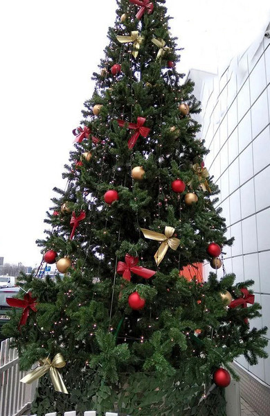 Изображение товара Подвеска новогодняя GreenTerra Бант 10x35см (золото)