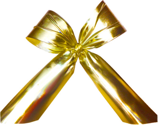 Изображение товара Подвеска новогодняя GreenTerra Бант 10x35см (золото)