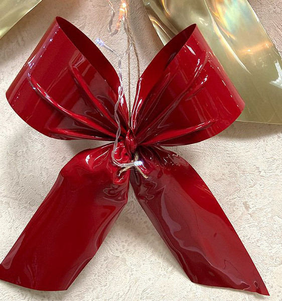 Изображение товара Подвеска новогодняя GreenTerra Бант 10x35см (красный)