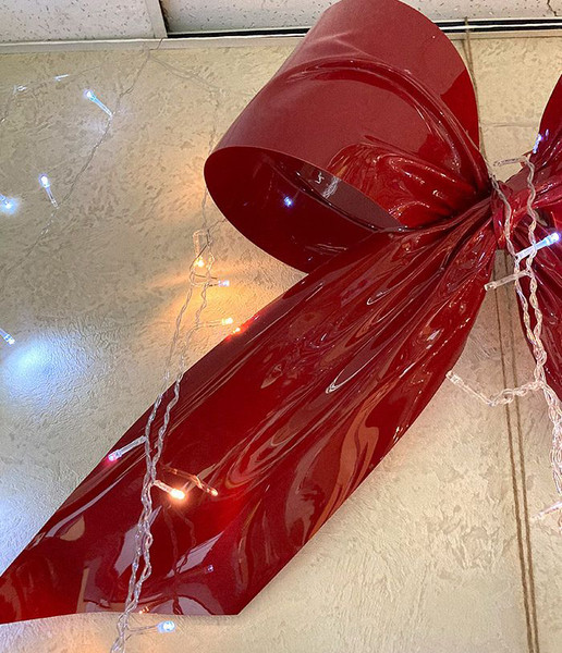 Изображение товара Подвеска новогодняя GreenTerra Бант 10x35см (красный)