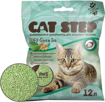 Изображение товара Наполнитель для туалета Cat Step Tofu Green Tea / 20333004 (5.4кг/12л)