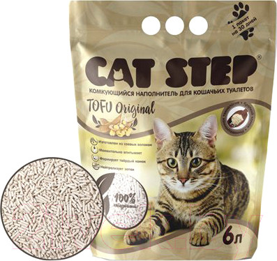 Изображение товара Наполнитель для туалета Cat Step Tofu Original / 20333001 (6л/2.7кг)