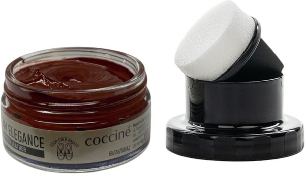 Изображение товара Крем для обуви Coccine Cream Elegance с губкой (50мл, красно-коричневый)