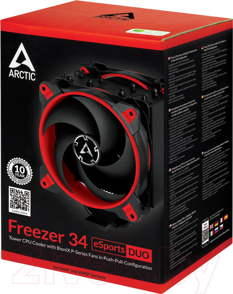 Изображение товара Кулер для процессора Arctic Cooling Freezer 34 eSports Duo Red (ACFRE00060A)