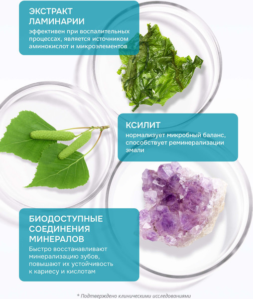 Изображение товара Ополаскиватель для полости рта R.O.C.S. Активный кальций (250мл)