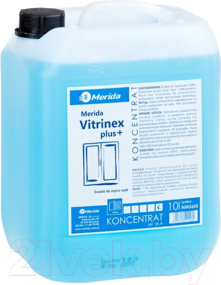 Изображение товара Средство для мытья стекол Merida Vitrinex (10л)
