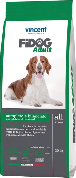 Изображение товара Сухой корм для собак Vincent Fidog Adult (20кг)