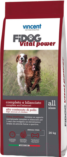 Изображение товара Сухой корм для собак Vincent Fidog Vital Power (20кг)