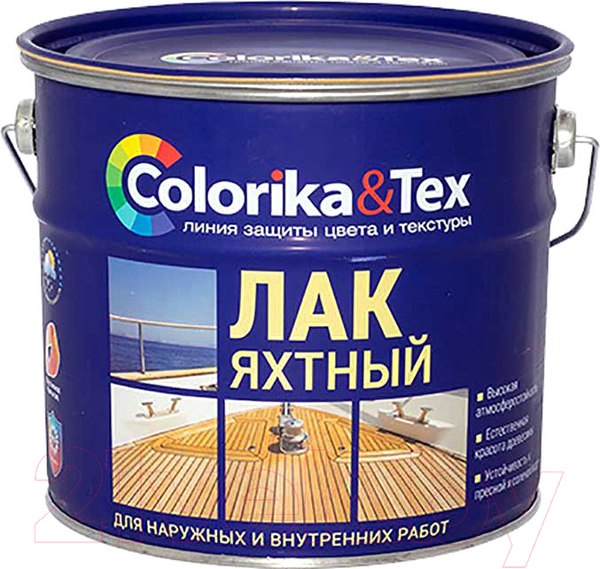 Изображение товара Лак яхтный Colorika & Tex Матовый (2.5кг)