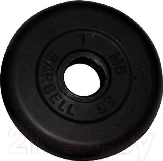 Изображение товара Диск для штанги MB Barbell d31мм 1кг (черный)