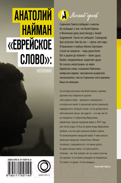 Изображение товара Книга АСТ Еврейское слово колонки (Найман А.)