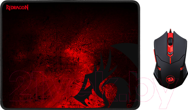 Изображение товара Мышь с ковриком Redragon M601BA / 78226 (черный)