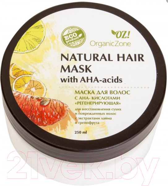 Изображение товара Маска для волос Organic Zone Регенерирующая с АНА-кислотами (250мл)