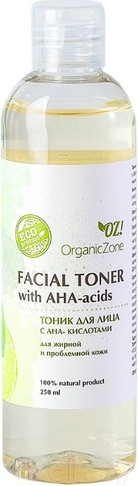Изображение товара Тоник для лица Organic Zone С АНА-кислотами для жирной и проблемной кожи (250мл)