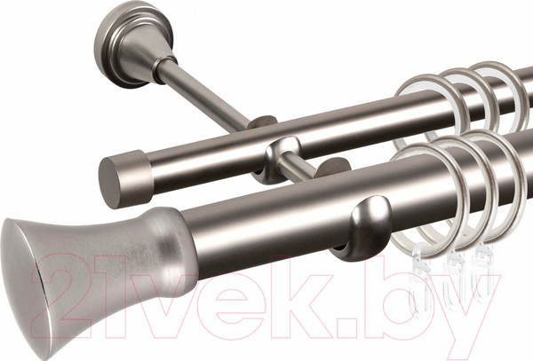 Изображение товара Карниз для штор АС ФОРОС Grace D25Г/16Г + наконечники Монако (1.6м, сатин)