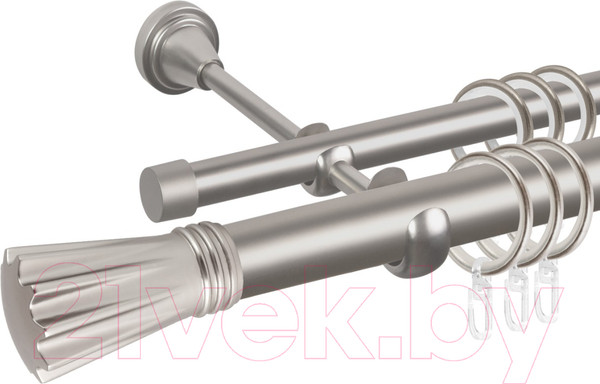 Изображение товара Карниз для штор АС ФОРОС Grace D25Г/16Г + наконечники Буэнос (1.6м, сатин)