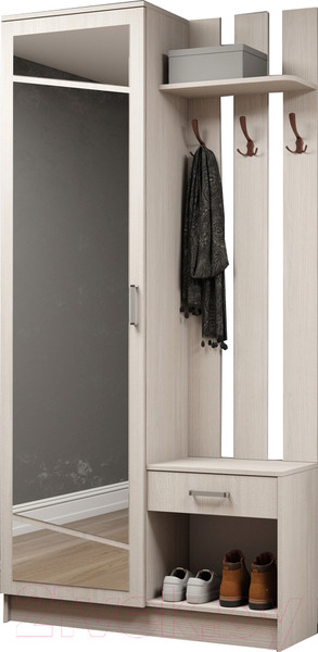 Изображение товара Секция в прихожую Астрид Мебель София-8 / ЦРК.СОФ.08 (анкор белый)