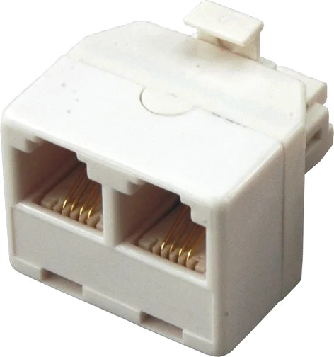 Изображение товара Адаптер Rexant RJ-11(6P-4C) (штекер - 2 гнезда) / 03-0031