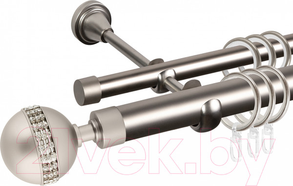 Изображение товара Карниз для штор АС ФОРОС Grace D25Г/16Г + наконечники Авея (1.8м, сатин)