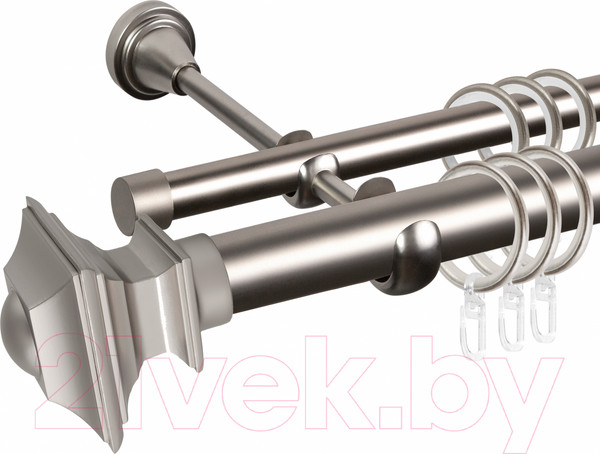 Изображение товара Карниз для штор АС ФОРОС Grace D25Г/16Г + наконечники Верди (1.8м, сатин)