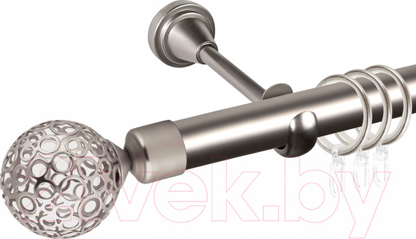 Изображение товара Карниз для штор АС ФОРОС Grace D25Г/16Г + наконечники Метеор (1.8м, сатин)