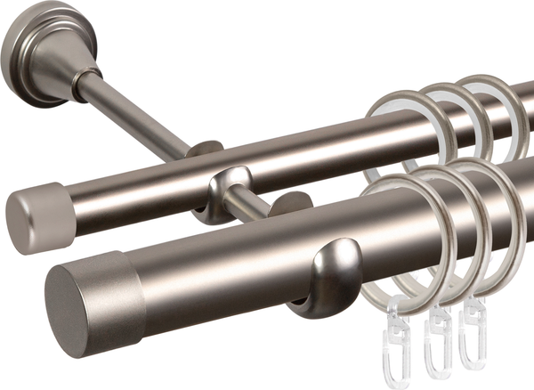 Изображение товара Карниз для штор АС ФОРОС Grace D25Г/16Г + заглушка Плоская (2м, сатин)