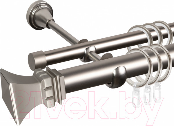 Изображение товара Карниз для штор АС ФОРОС Grace D25Г/16Г + наконечники Эмпория (2.4м, сатин)