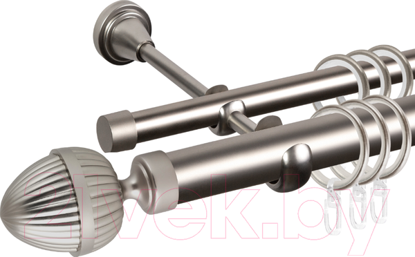 Изображение товара Карниз для штор АС ФОРОС Grace D25Г/16Г + наконечники Милано (3м, сатин)