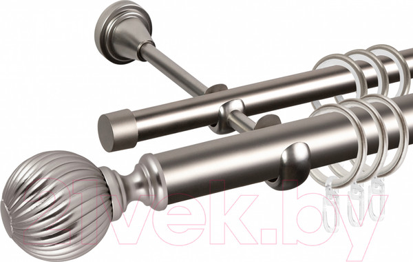 Изображение товара Карниз для штор АС ФОРОС Grace D25Г/16Г + наконечники Орион (3м, сатин)