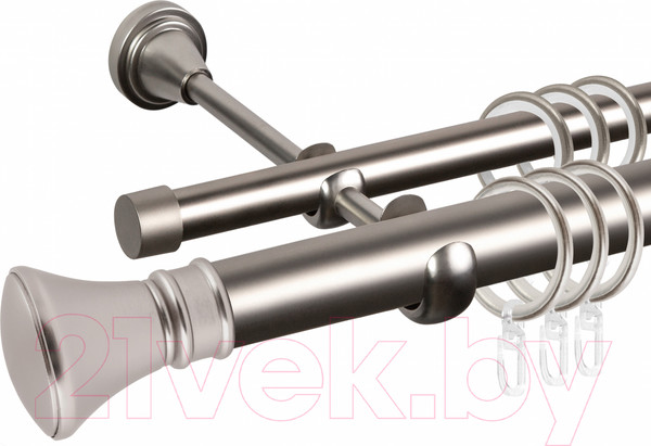 Изображение товара Карниз для штор АС ФОРОС Grace D25Г/16Г составной + наконечники Колокол (3м, сатин)