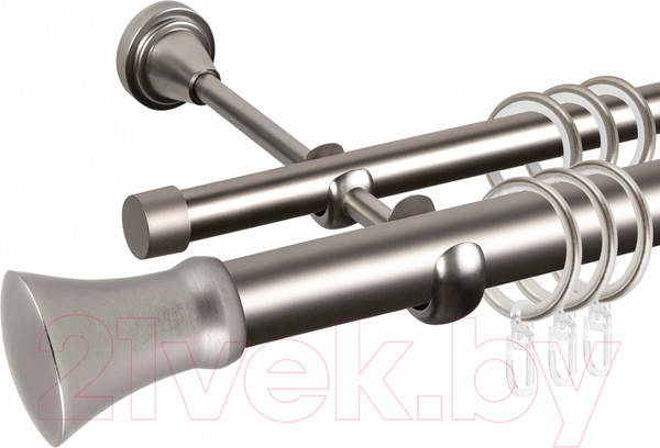 Изображение товара Карниз для штор АС ФОРОС Grace D25Г/16Г составной + наконечники Монако (3м, сатин)