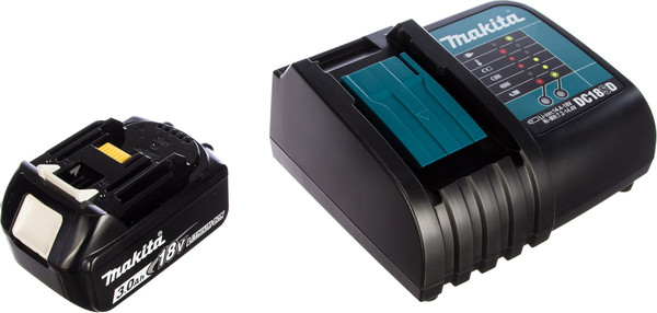 Изображение товара Набор аккумуляторов для электроинструмента Makita BL1830B с зарядным DC18SD (191A23-6)