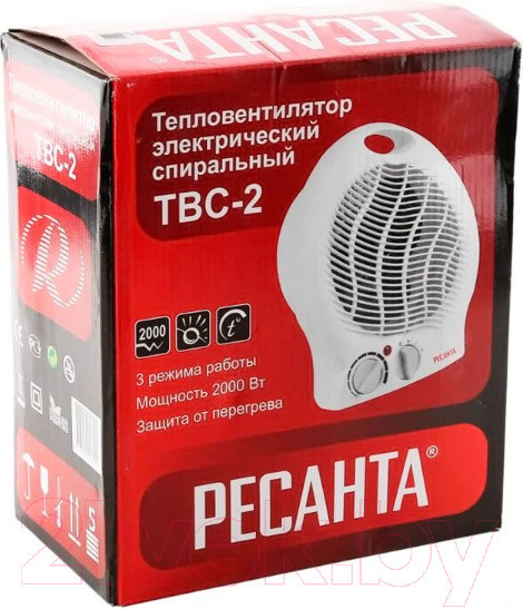 Изображение товара Тепловентилятор Ресанта ТВС-2 (67/2/2)