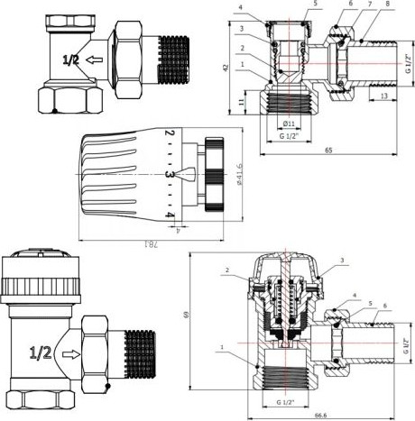 Изображение товара Комплект кранов для инженерного подключения AV Engineering AVE144112
