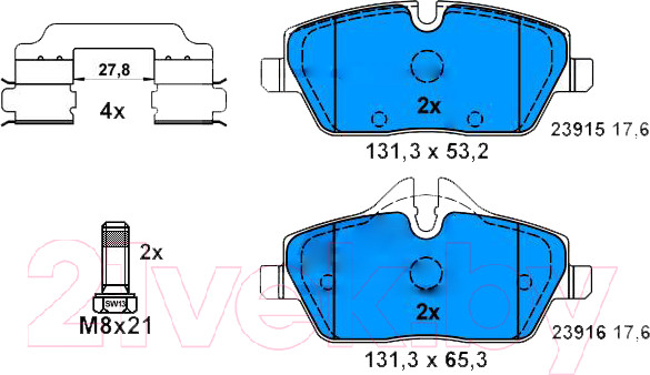 Изображение товара Тормозные колодки ATE 13046027102