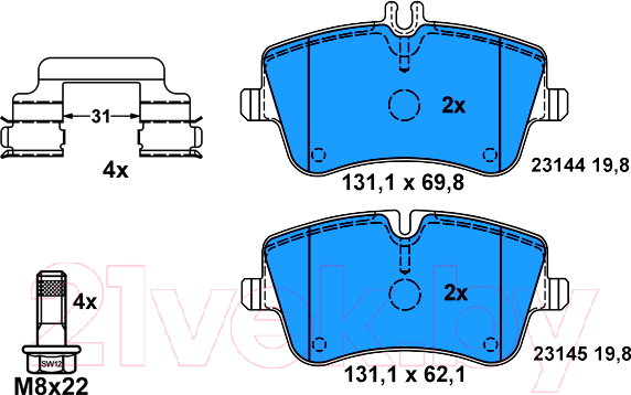 Изображение товара Тормозные колодки ATE 13046027262