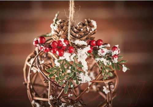 Изображение товара Набор шаров новогодних Merry Bear E29-19HG164-3 (3шт, ротанг)