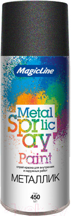 Изображение товара Краска Magicline Металлик RAL 790M / 2000 (265г, черный)