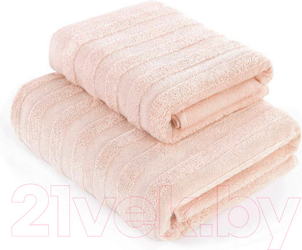 Изображение товара Полотенце Verossa Verossa Stripe 2 50x90 (нежно-персиковый)