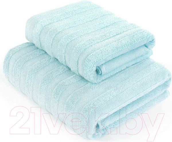 Изображение товара Полотенце Verossa Verossa Stripe 2 70x140 (нежно-голубой)