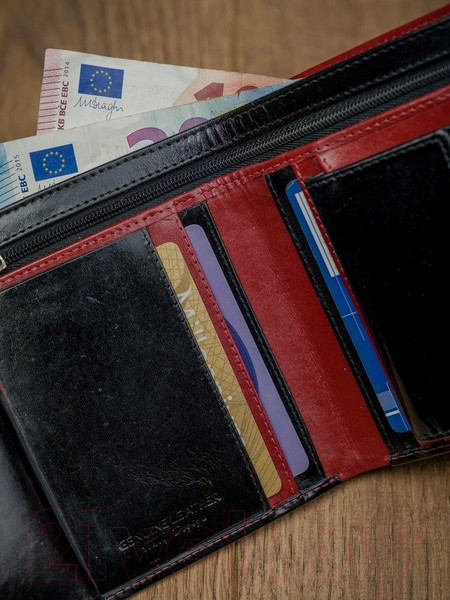 Изображение товара Портмоне Cedar Rovicky D1072L-VT2 (черный/красный)