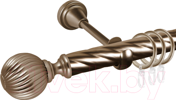 Изображение товара Карниз для штор АС ФОРОС Grace D25К составной + наконечники Орион (3м, антик)