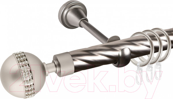 Изображение товара Карниз для штор АС ФОРОС Grace D25К + наконечники Авея (1.4м, сатин)
