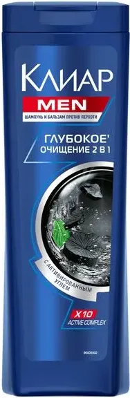 Изображение товара Шампунь для волос Клиар Men Vita Abe актив глубокое очищение 2 в 1 против перхоти (400мл)