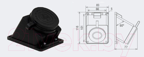 Изображение товара Розетка силовая TDM SQ0612-0009