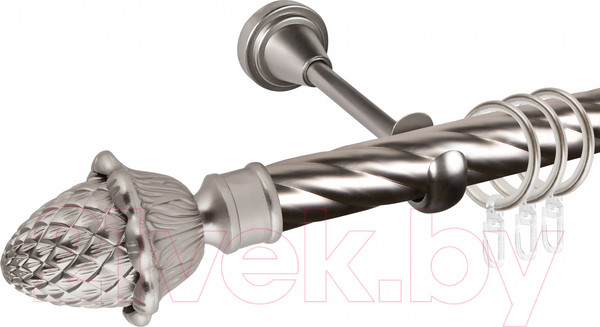 Изображение товара Карниз для штор АС ФОРОС Grace D25К + наконечники Магнолия (1.8м, сатин)