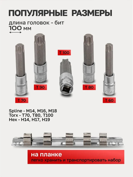 Изображение товара Набор головок слесарных Forsage F-40914L (46627)