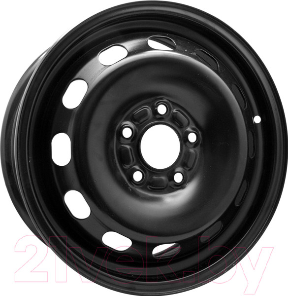 Изображение товара Штампованный диск ТЗСК Ford 16x6.5" 5x108мм DIA 63.3мм ET 50мм Черный глянец