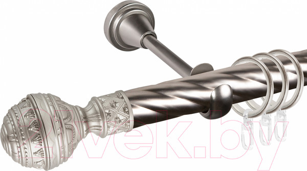 Изображение товара Карниз для штор АС ФОРОС Grace D25К + наконечники Ампир (2м, сатин)