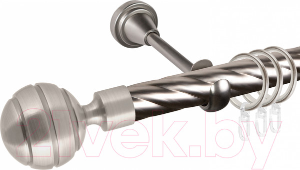 Изображение товара Карниз для штор АС ФОРОС Grace D25К + наконечники Триест (2м, сатин)